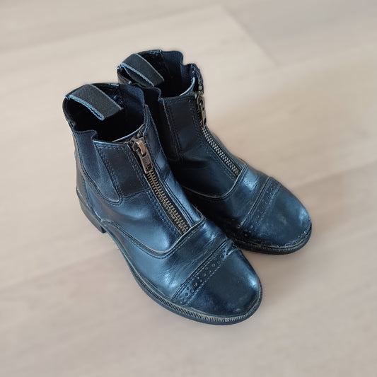Boots noirs cuir T30