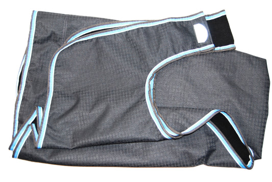 Couvre reins gris imperméable /polar noir 145cm