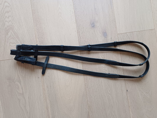 Rênes noires cuir et tissu Full