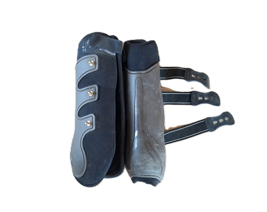 Guêtres dressage (noir & gris)
