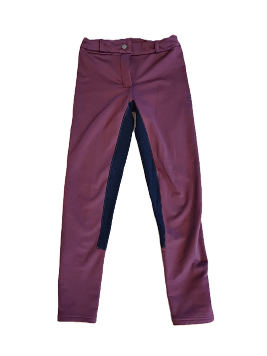 Pantalon bordeaux & marine - chaud 12 ans