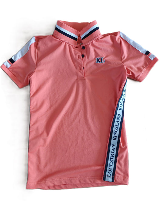 Polo cavalier Kingsland orange 11-12 ans