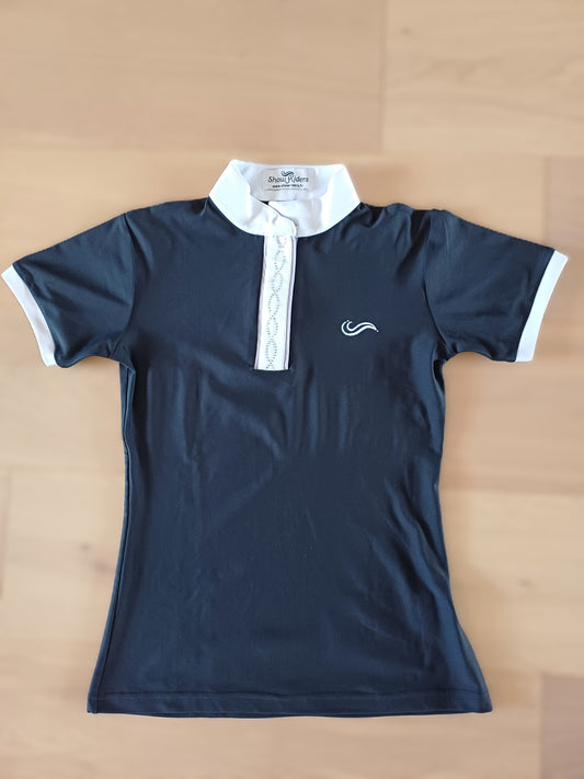 Polo concours bleu marine Showriders S avec strass