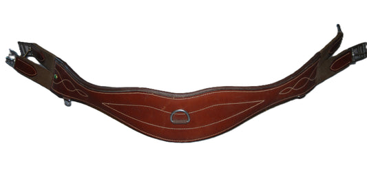 Sangle cuir JL marron Poney 100cm