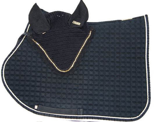 Ensemble tapis + bonnet noir Eskadron Full  Très bon état