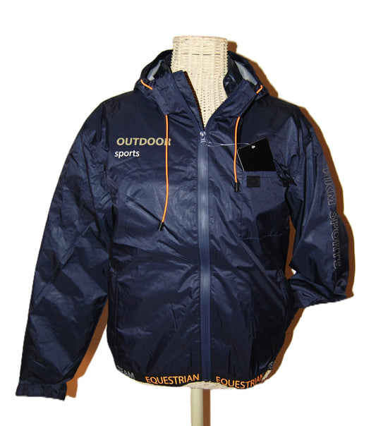 Blouson marine imperméable HKM - doudoune amovible - M (taille grand)