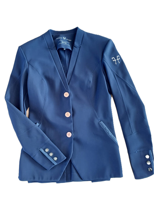 Veste de concours Horse Pilote Aerotech bleue T36 (boutons aimantés,souple , légère & respirante)