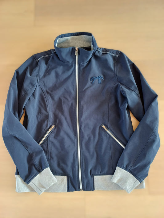Blouson Penelope marine L - manches gris pailleté